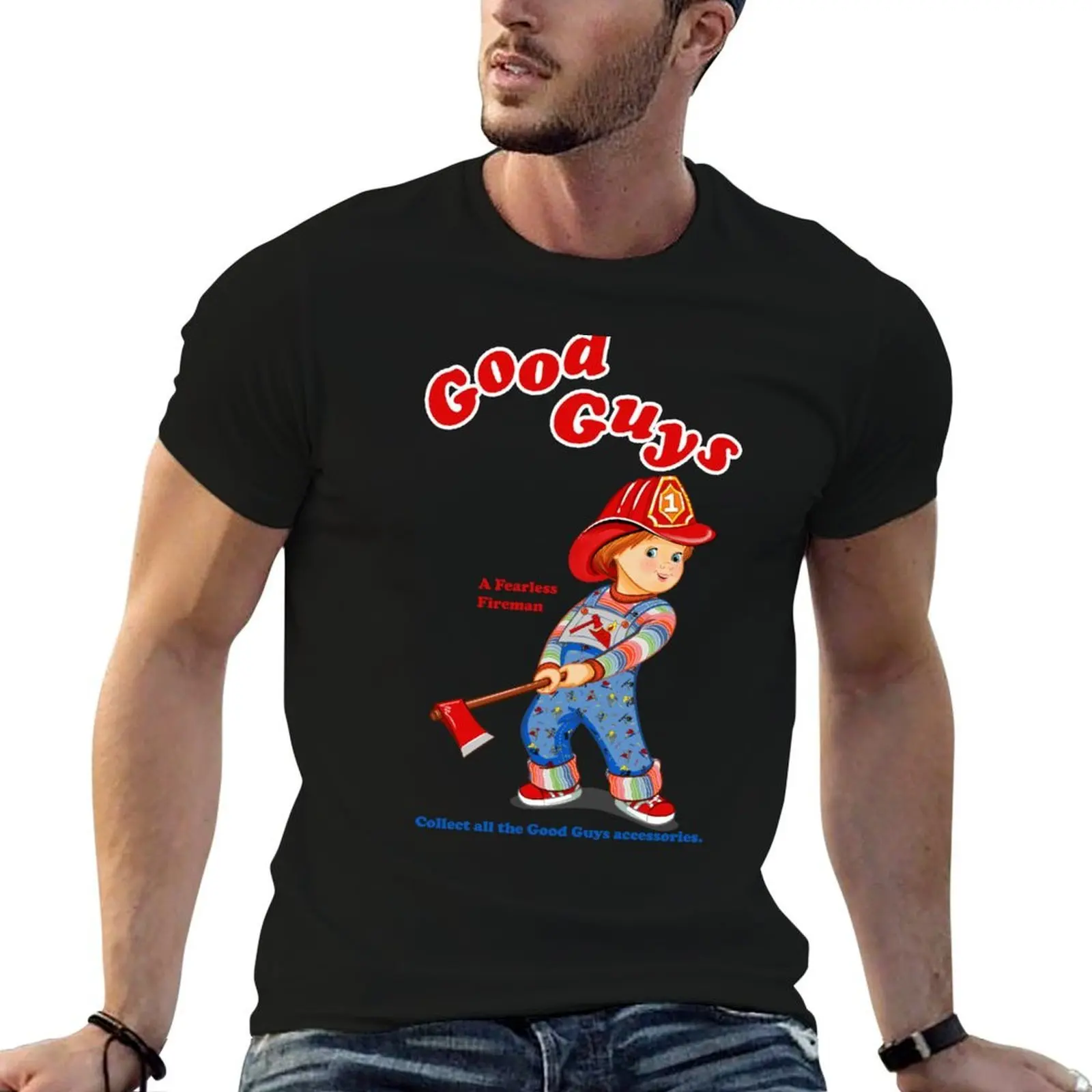

Good Guys - Fireman - Child's Play - Chucky T-Shirt t shirt for man t shirt man luxury T-Shirt