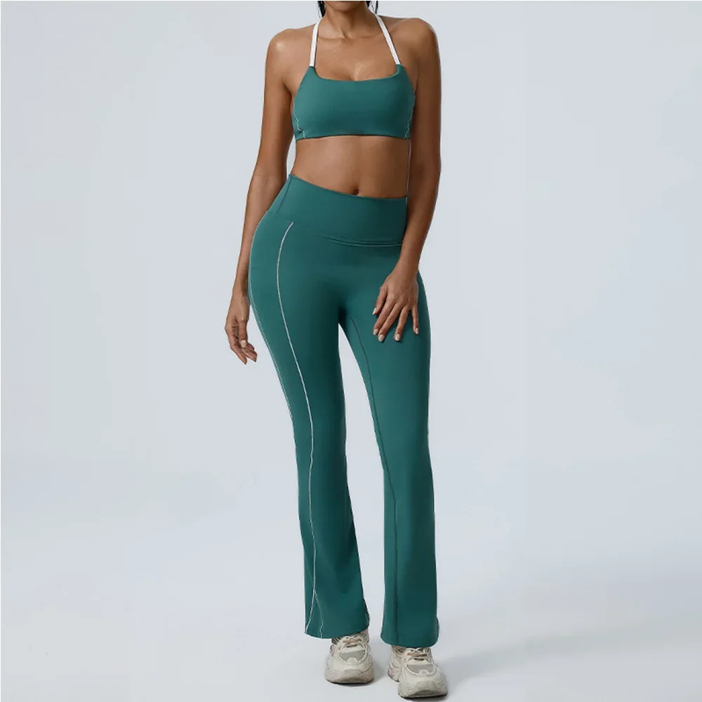 

Sportswear 2PCS Yoga Clothes Women Tracksuit Athletic Wear Fitness Suit Gym Workout Set Push Up Clothes Sports Bra Leggings Suit
