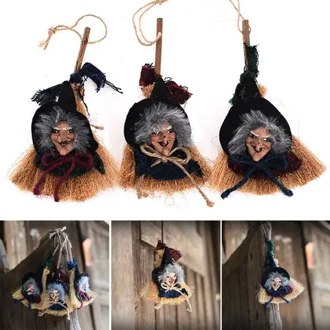 Halloween Ghost Festival Hexe Figur hängende Puppe DIY Dekoration Anhänger Ornamente für Party Spukhaus dekorieren Requisiten
