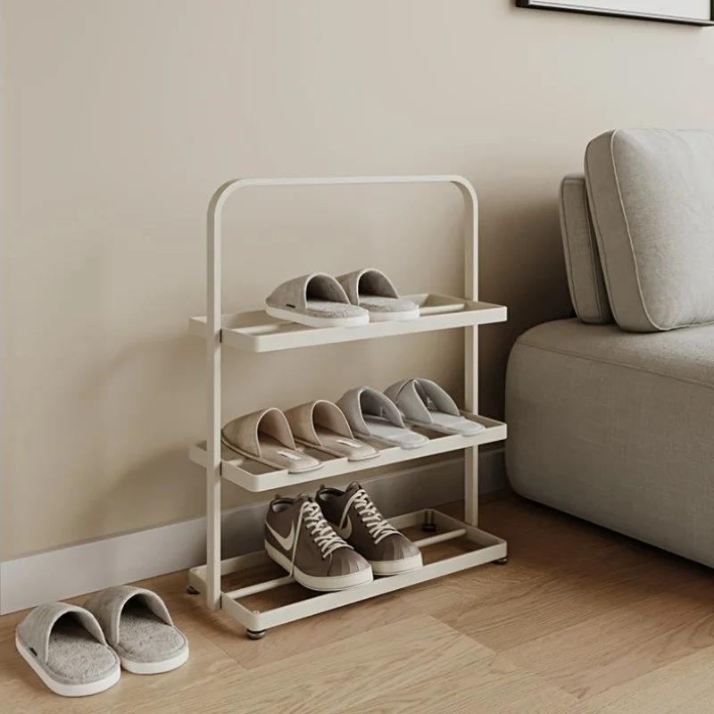 

Stylish Metal Shoe Rack - 3-Tier Freestanding Shoe Organizer with Open Shelves, Space-Saving Design for Entryway,