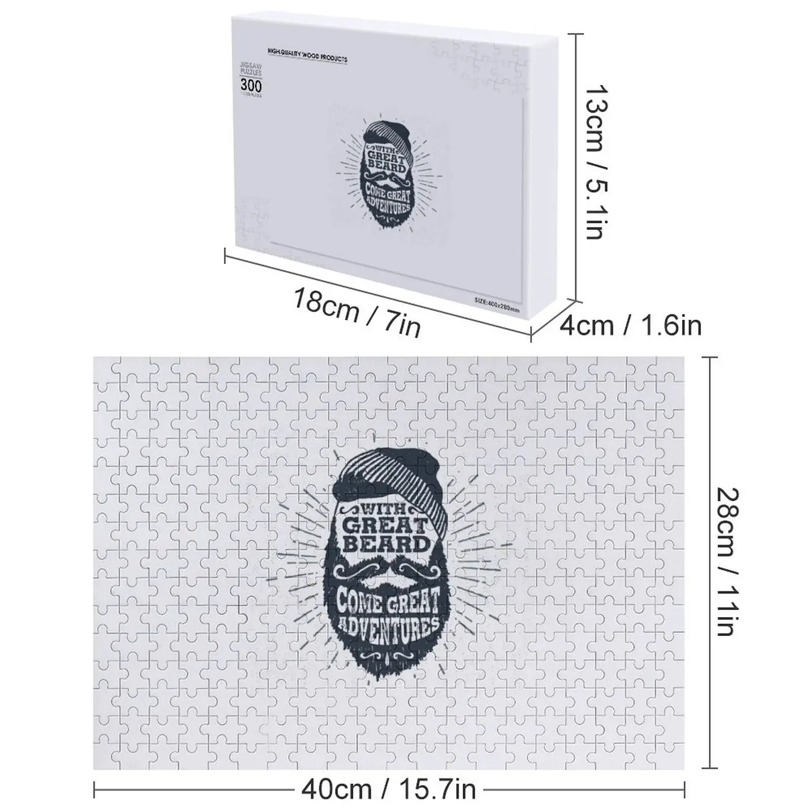 偉大なひげには偉大な冒険が訪れる ジグソーパズル 子供向け木製組み立てパズル パーソナライズされたギフトアイデア パズル