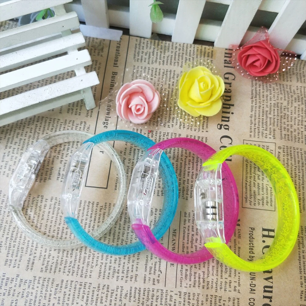 

5pcs LED Luminous Bracelets Wristbands for Party Concert Child Safety Running Waterproof Glow Elastic Jewelry