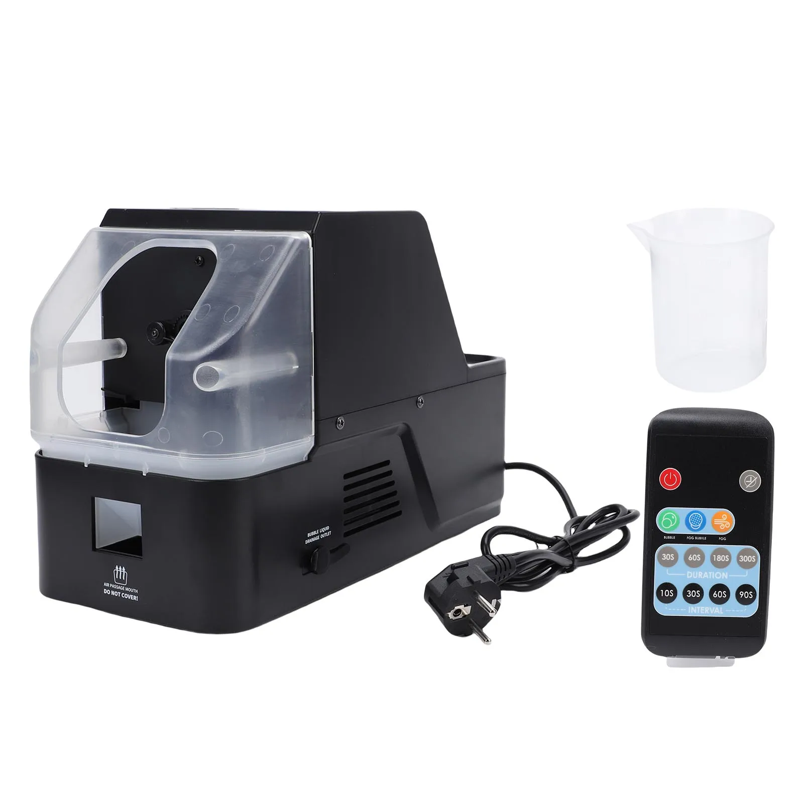 Fog Bubble Machine Powerful Bubble Maker Remote Control Smoke Machine for Parties Weddings Festivals Birthdays Events