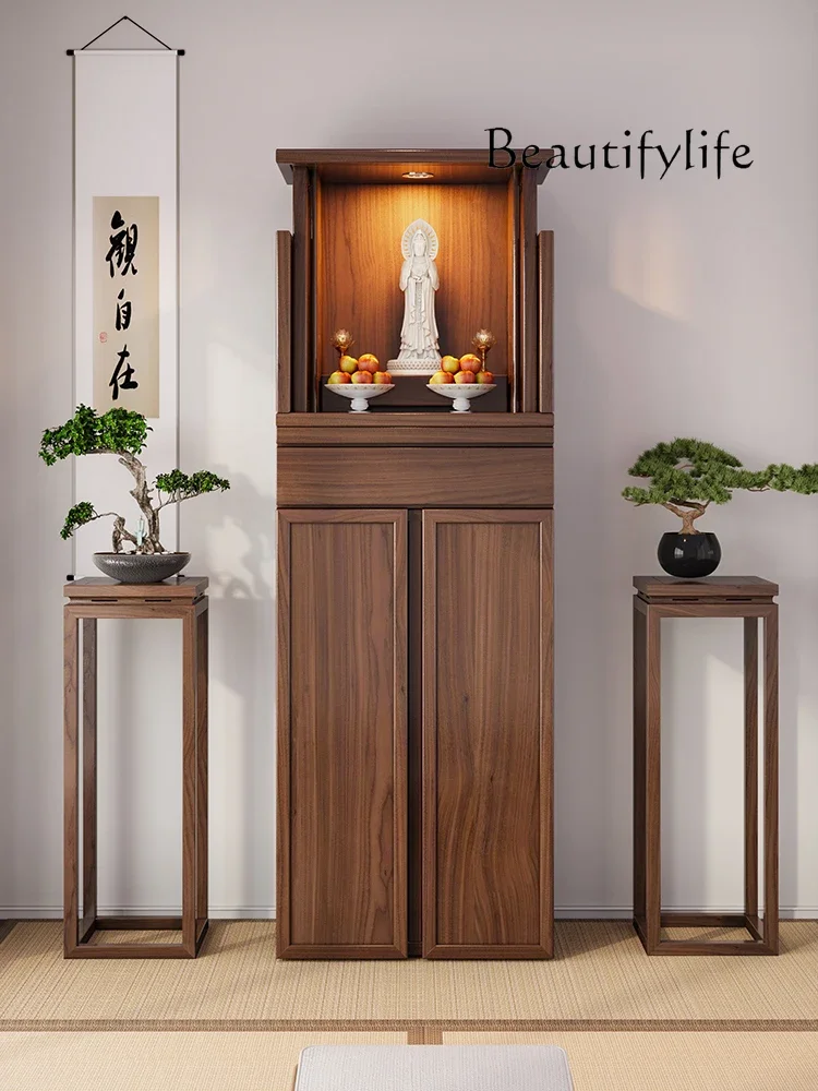 

Buddhist Shrine Chinese Style Clothes Closet Shrine God of Wealth Cabinet with Door Altar Bodhisattva Cabinet