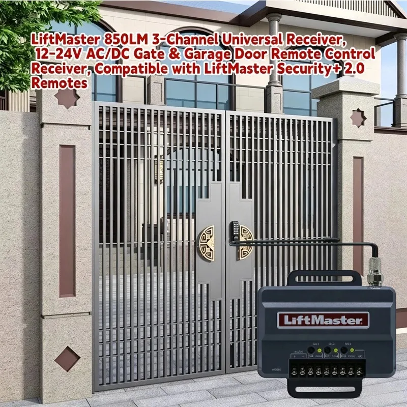 Universal Liftmaster 850LM Gate and Garage Door Opener Receiver Compatible with 893LM 893MAX 891MAX 890MAX