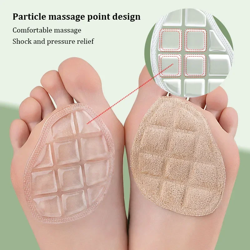 

Gel Silicone Metatarsal Forefoot Pads for Women Shock Absorbing Foot Care Cushions Anti-Sliding Toe Shoe Inserts Pain Relief