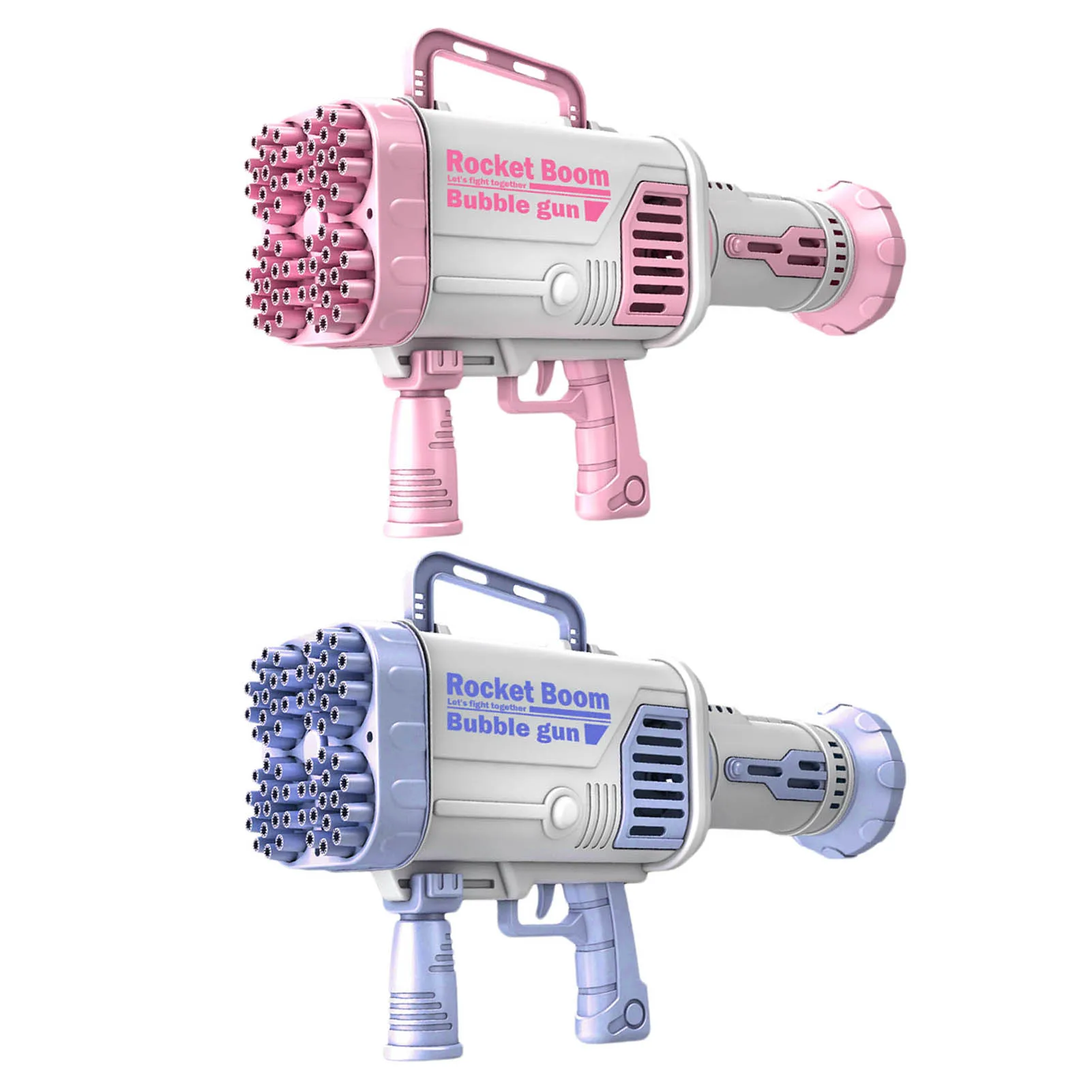 64 홀 버블건, 어린이 버블 메이커 기계 블래스터, 여름 야외 활동 자동 기계, 개틀링 로켓