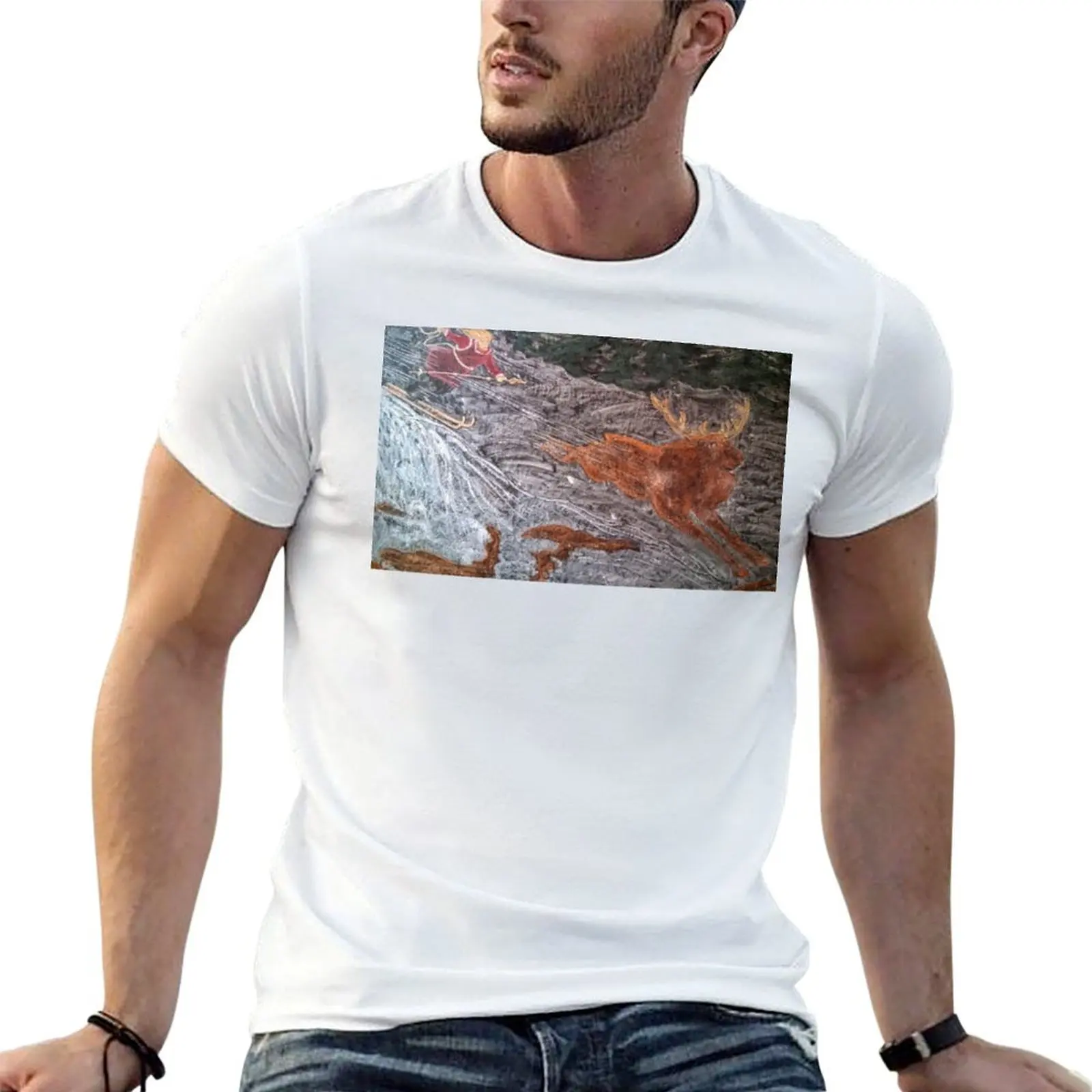 Leminkainen Chases Down Hisii's Elk T-Shirt All Weather Casual Short Sleeve