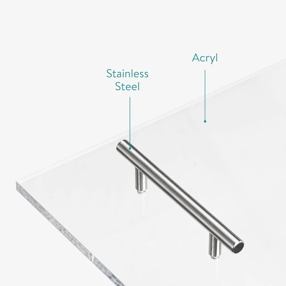 Acryl badkuipcaddy lade - 28,7" badplankrek voor wijnglas, boek, telefoon en tablet met handgrepen - Ontspannende badaccessoires