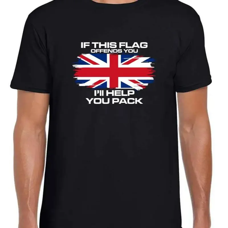IF THIS FLAG OFFENDS YOU I'LL HELP YOU PACK Patriotic England Flag T Shirt S2XL