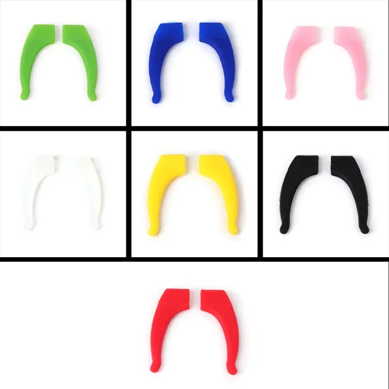 Porte-lunettes antidérapant pour enfants, pointe fixe, poignées en Silicone, crochets pour lunettes, Temple, livraison directe