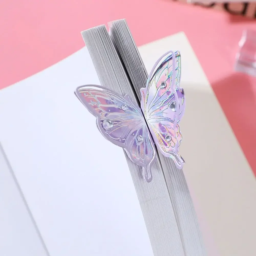 10Pcs/Pack Butterfly Design Bookmark Marker Reading Page Book Clip Pagination Mark Book Page Marker Office School Supplies