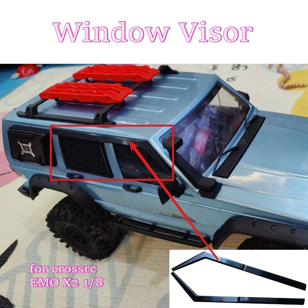 RC cars hobby crawler Window Visor fitting for crossrc EMO X2 1/8 scale custom size model parts replacement spare accessories