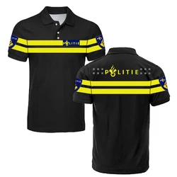 Netherlands Polo Shirts Uniform Dutch Men Classic Breathable Outdoor Work Clothes Holland Security Staff Cosplay Custom Tops