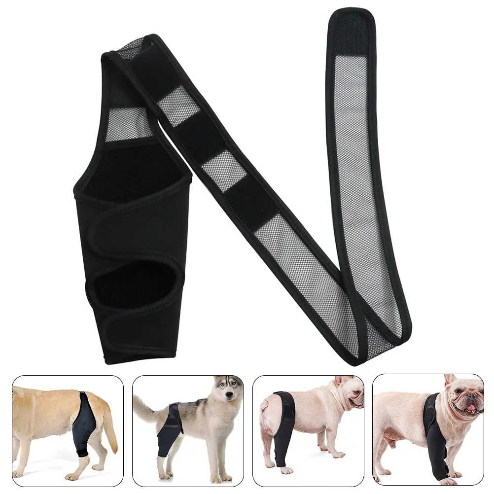 

Dog Leg Brace Black S Pet Knee Support Neoprene Mesh Wrist Splint Rear Braces Puppy Sleeve Acl Injury Protection Adjustable