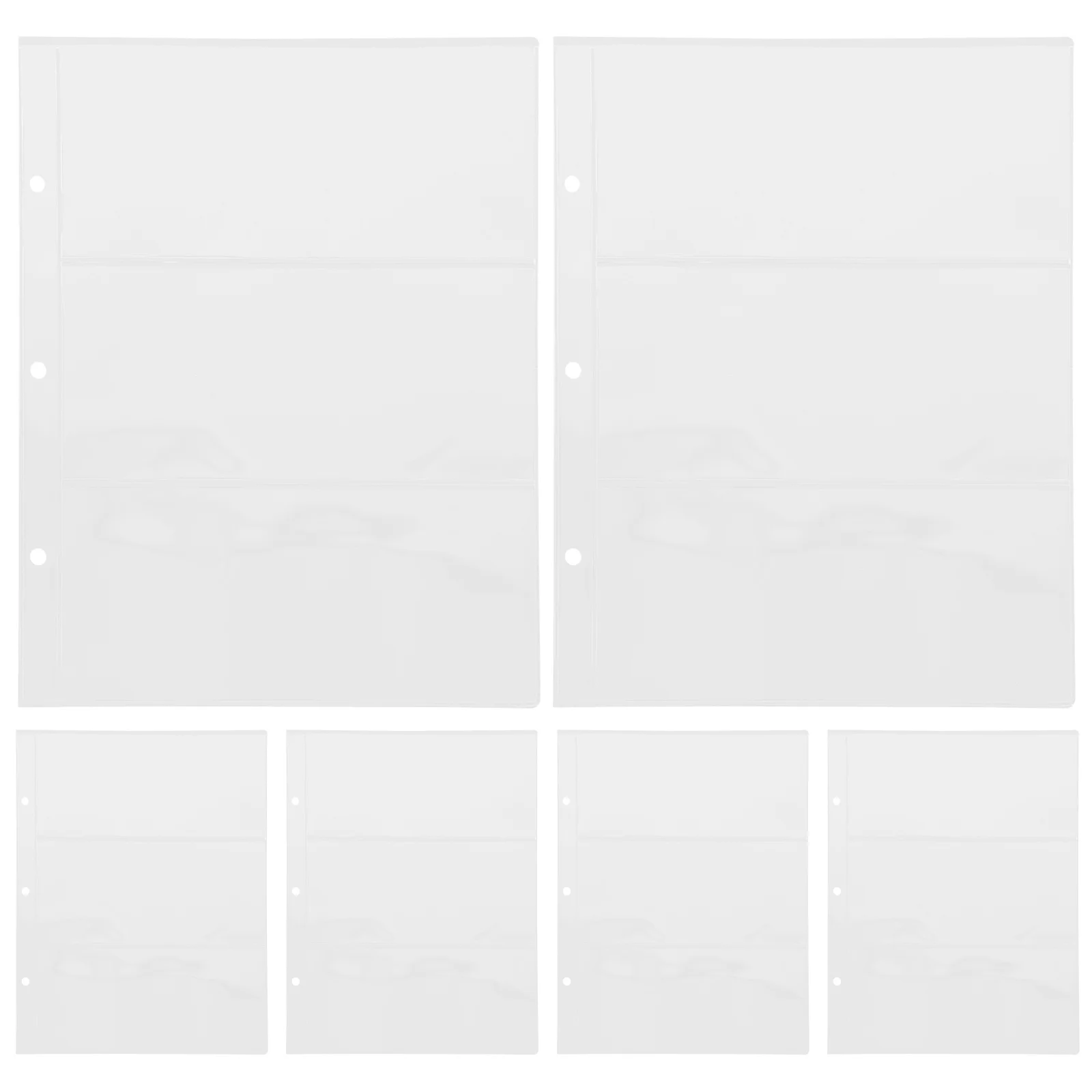 Currency Collecting Album Pages Small Lightweight Money Holder Pages for Bill Collection with Protective Pockets and