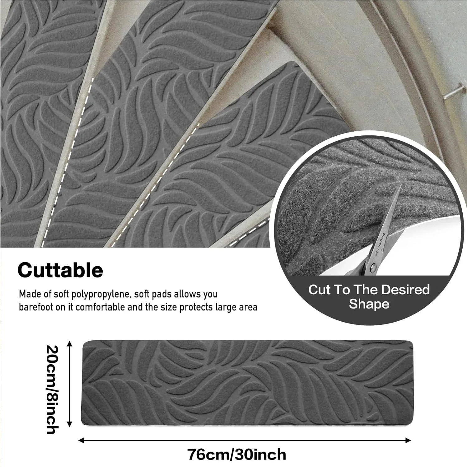 1/3pcs 20x76cm Washable non-slip Stair Treads Protector Rug Self-adhesive Carpet Stair Pad Stepping indoor Floor mats view 2