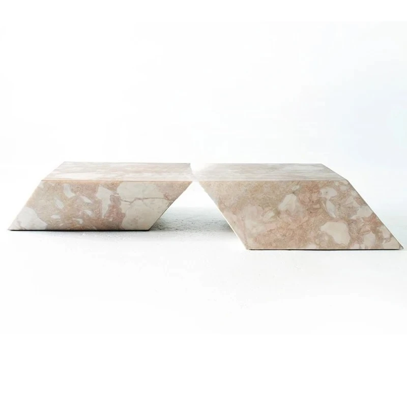 

Simple and creative modern marble coffee table, combined Nordic light luxury living room small apartment balcony coffee table