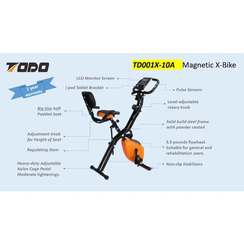 Indoor  Foldable Training Exercise Bike LCD Computer Monitor Screen Fitness Equipment Gym Sports Exercise Bikes