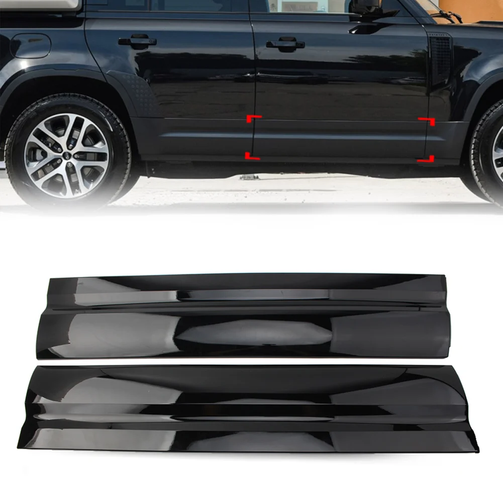 

Car Front Door Exterior Lower Moulding Cover Decoration Trim For Land Rover Defender 2019 2020 2021 2022 Glossy Black