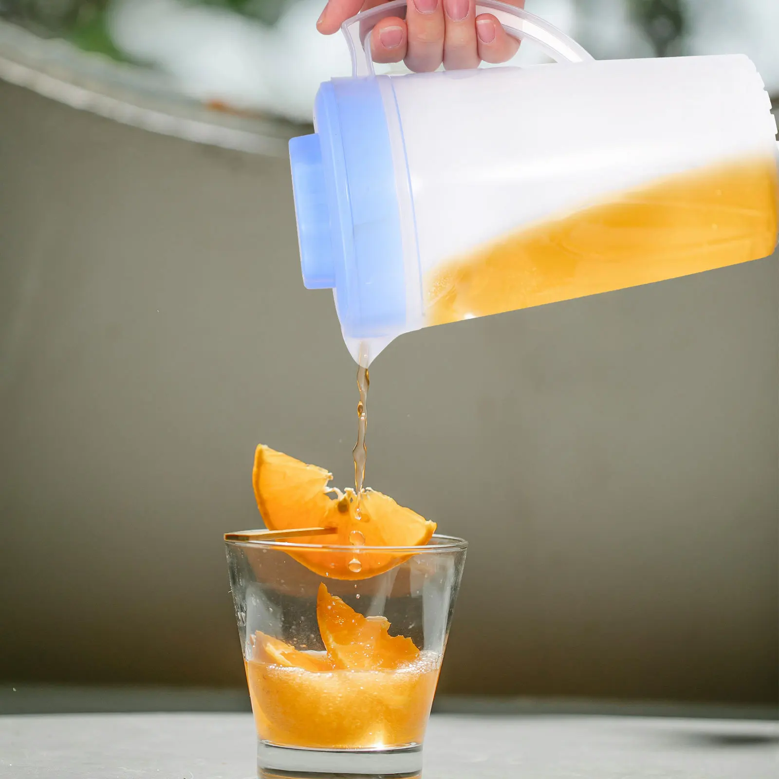 

2Pcs Cold Water Jug Large Capacity Sturdy Plastic Pitcher Household Beverage Container Drink Kettle Water Kettle