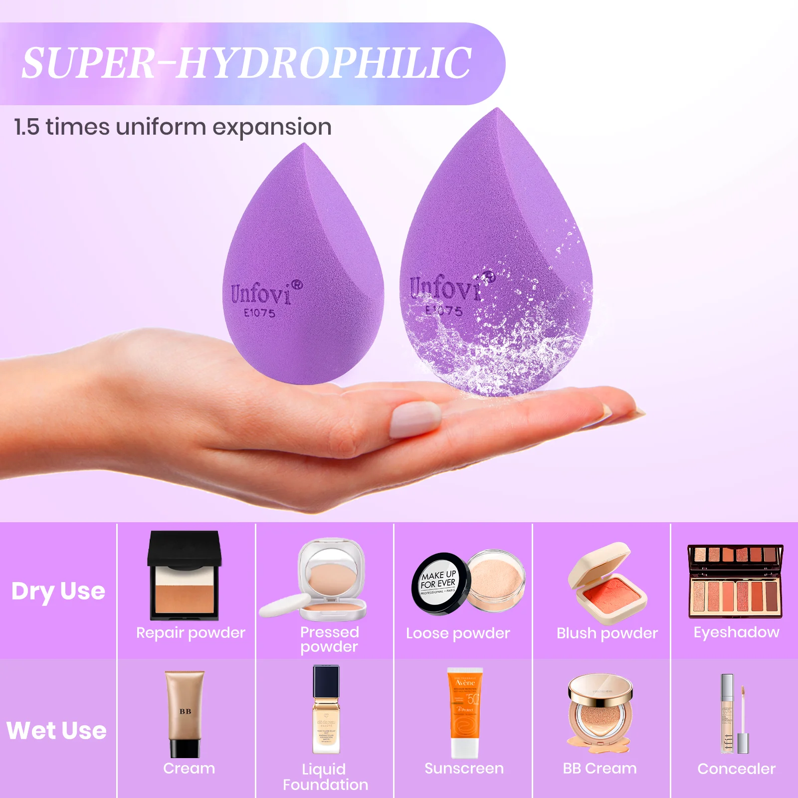 Ensemble d'éponges de maquillage douces, 7 paquets, œuf cosmétique pour une Application facile, facile à nettoyer et à transporter, éponges en forme d'œuf de haute qualité