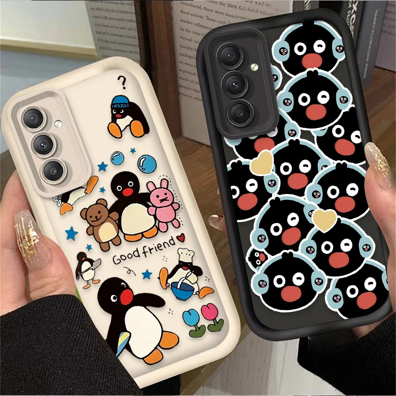 Lovely Penguins Good Friend Phone Case For Samsung Galaxy A14 A15 5G S21 S22 S23 S24 5G FE Plus Ultra A25 A35 A52 A53 A54 A55 5G