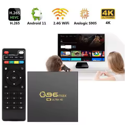 Q96 MAX Smart TV Box 4K 2.4G Wifi Set Top Box Android 10.0 1GB 8GB Media Player Amlogic S905 Quad Core TV Box PK MXQ PRO 5G