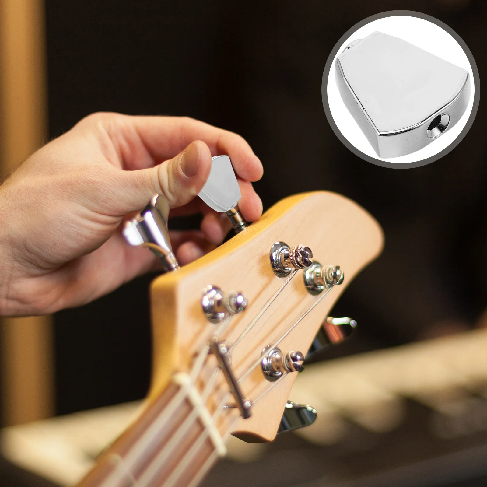 

6Pcs Guitar Tuning Knobs Metal Replacement Caps Machine Heads for Electric Acoustic Guitar Hardware Parts Replacement Knobs