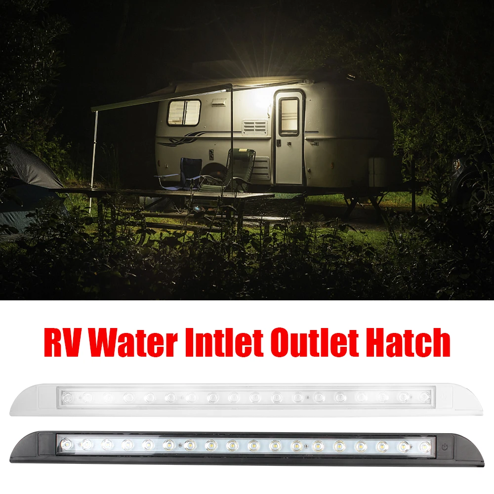 

12-28V Outdoor Camping Light Equipment 6000k Trailer Exterior Lamp for RV Caravan Interior Wall Lamps 18 LED Awning Lamp