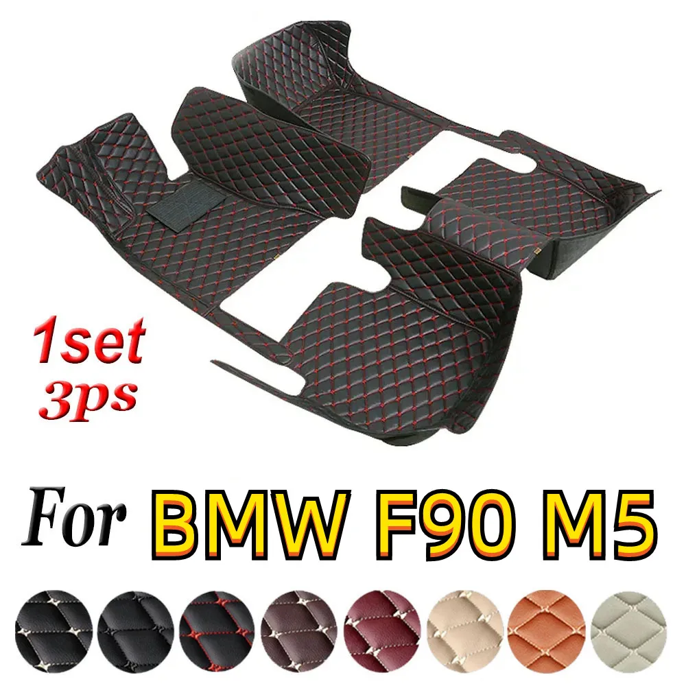 Custom Car Floor Mat For BMW F90 M5 Convertible Floor Mats Car Accessories Luxury Carpet Liner Waterproof Anti-Slip