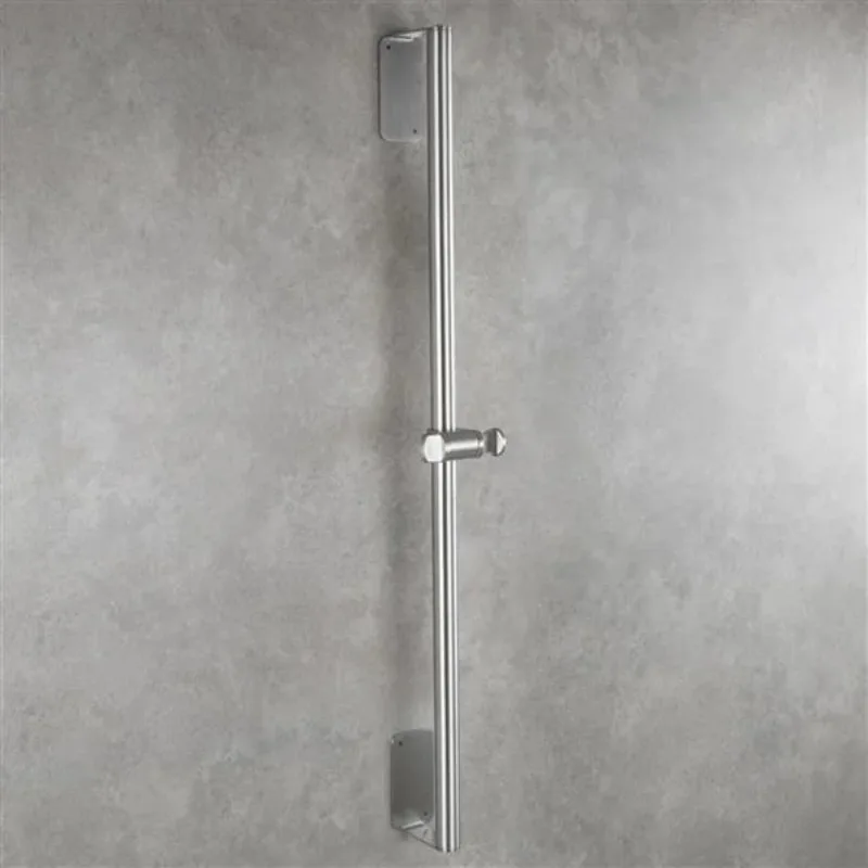 Stainless Steel 31.5 Inch Shower Slider No Drilling Bathroom Accessories Brushed No-Removal Rod Shower Bracket Hanging Mount