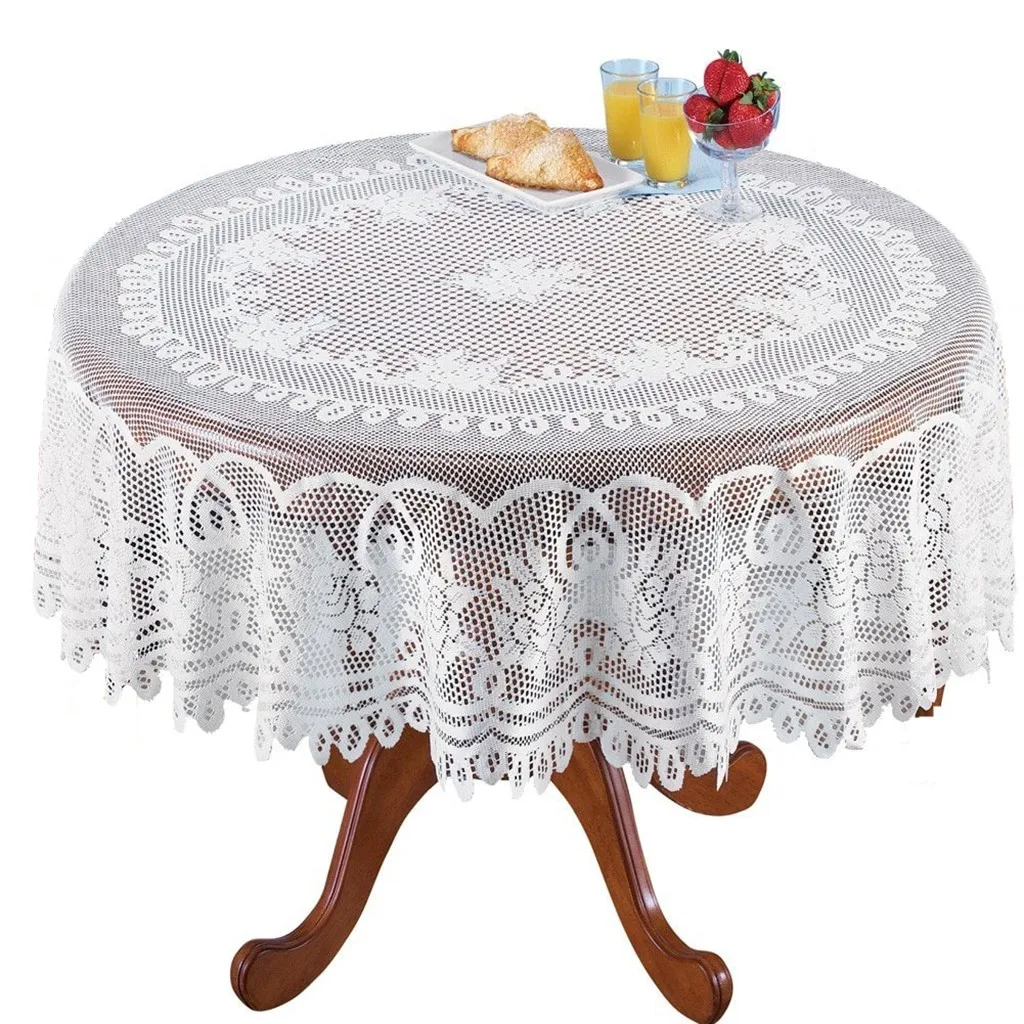 Colorful Lace Tablecloth Diameter Of 70in Circular Tablecloth Floral Lace Tablecloth Holiday Decoration Household Table Dress