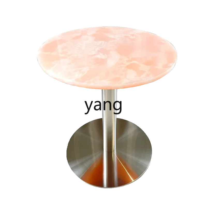 

TGF light luxury natural marble dining table office leisure reception negotiation table chair negotiation small round table