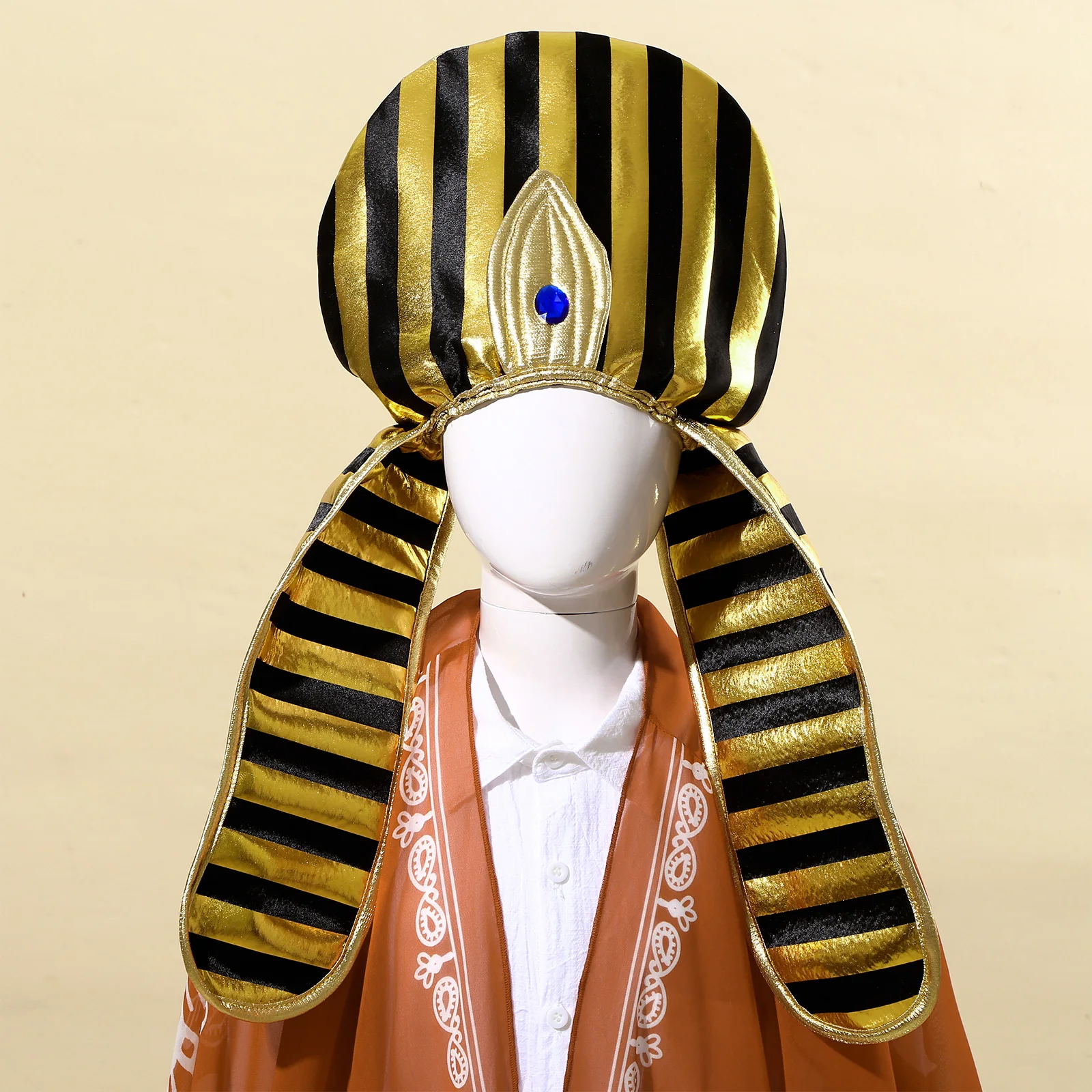 Novelty Egypt Pharaoh Hat Mens Boys Ancient Egyptian Cleopatra Prince King Headgear Kids Adults Halloween Cosplay Costume Props