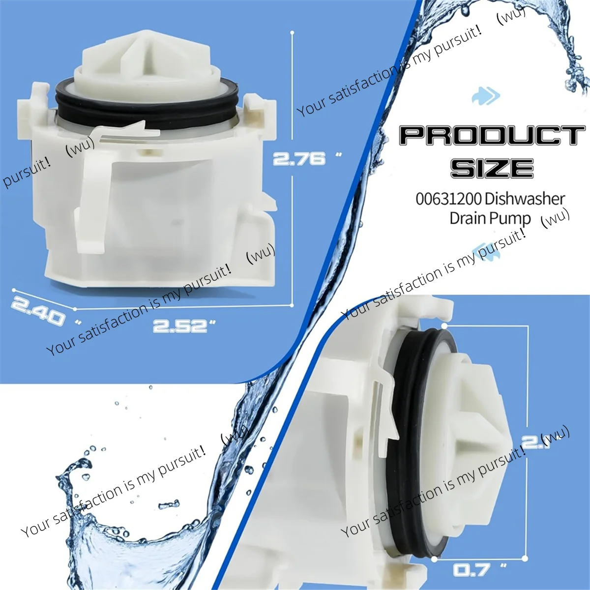 00631200-食器洗い機排水ポンプモーターアセンブリ-ボッシュ食器洗い機排水ポンプ交換部品-ps11704799-ap5972147