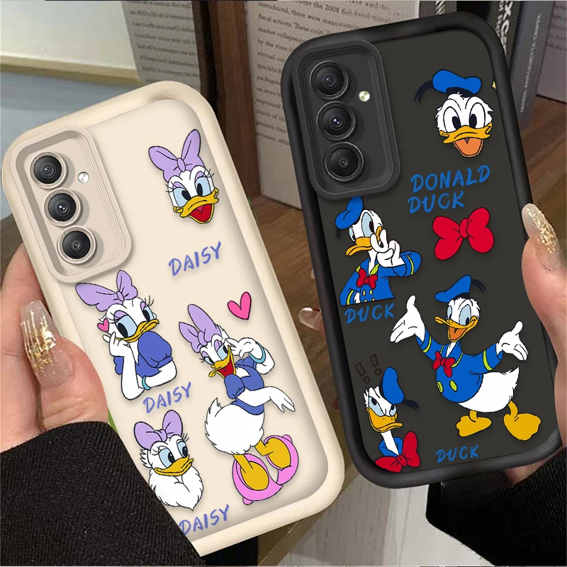 Luxus Disney Donald Duck Daisy Hülle für Samsung Galaxy A35 A55 A15 A25 A16 A06 A05 A05S A24 A13 A23 A12 A22 A32 A52 A71 A51 4G