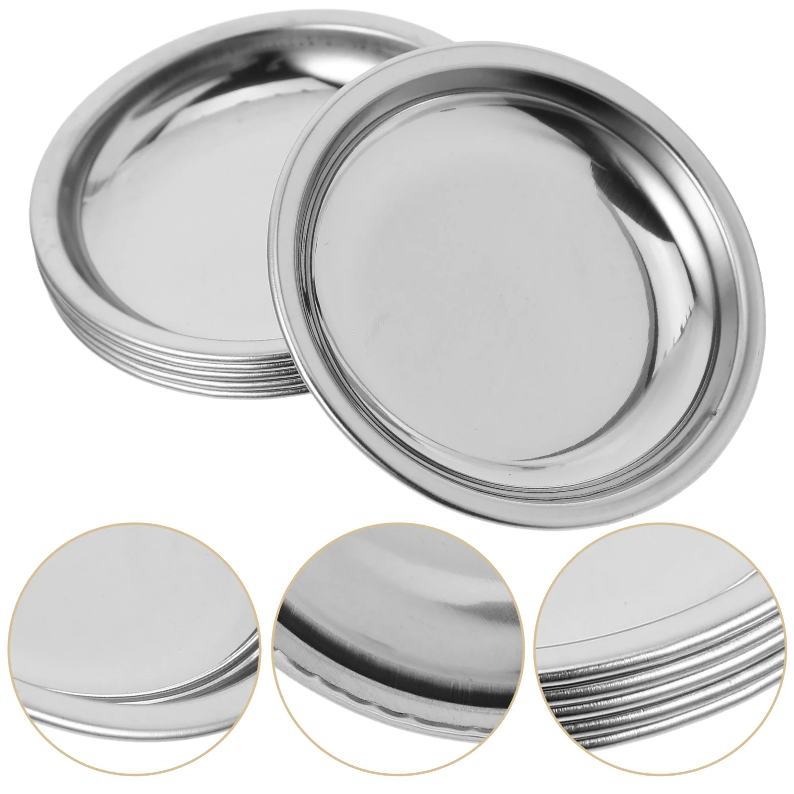 

6Pcs Jewelry Weighing Pan Stainless Steel Precise Scale Tray Digital Electronic Lab Rhinestones Measuring Plate Small Scale Pans