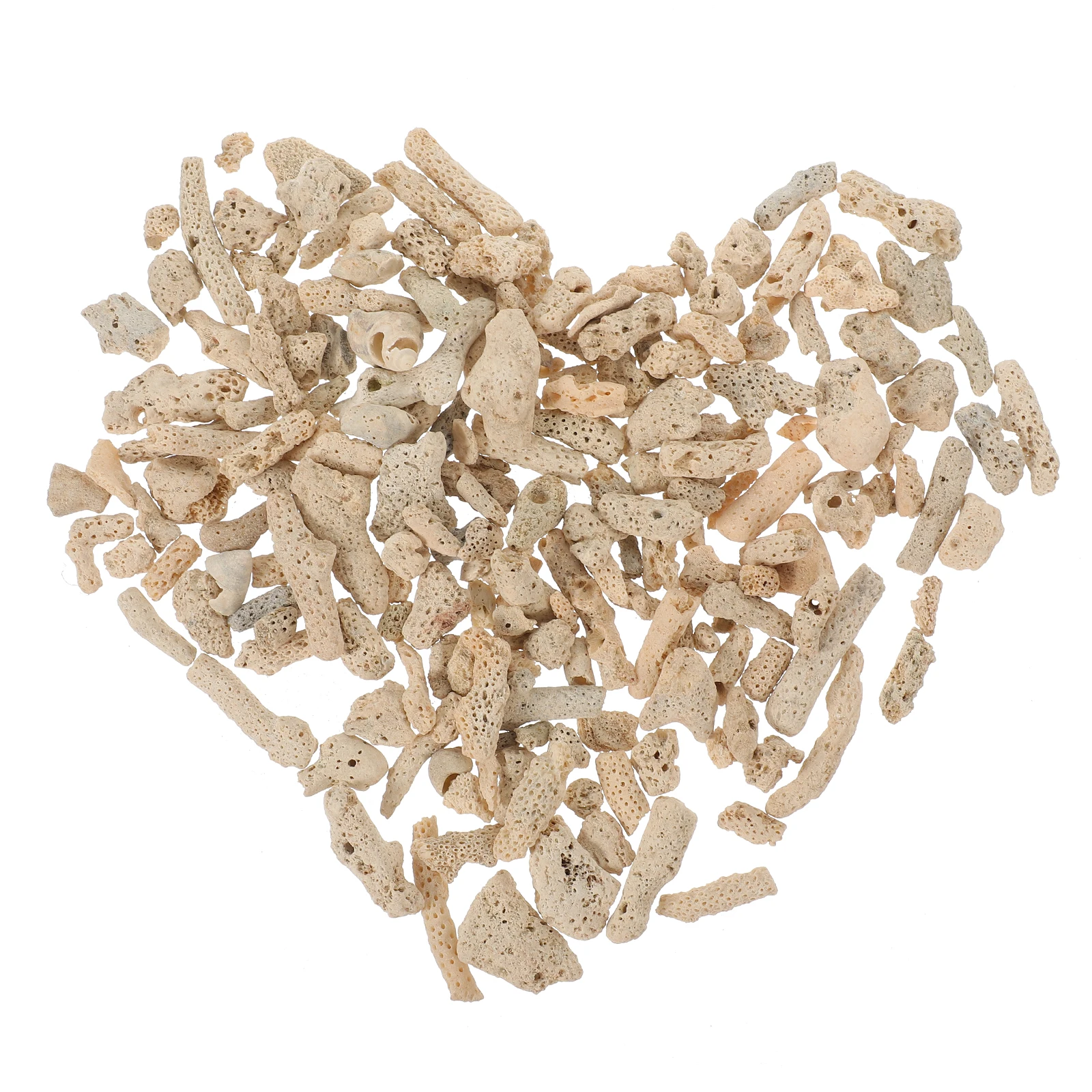 

Crushed Coral Bone 1lb 0.5 3cm Aquarium Fish Tank Decoration Filter Media Gravels Dried Stones Layout Corals Pet Supplies