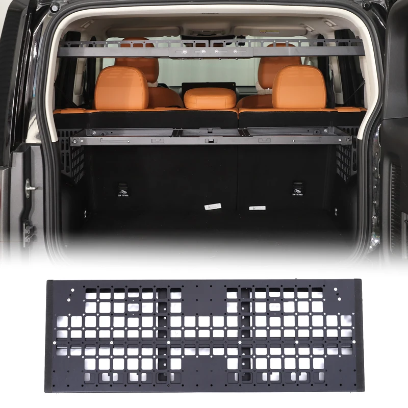 

For Haval Raptor 2023+ Aluminum alloy black car trunk layered rack table storage rack car interior modification accessories