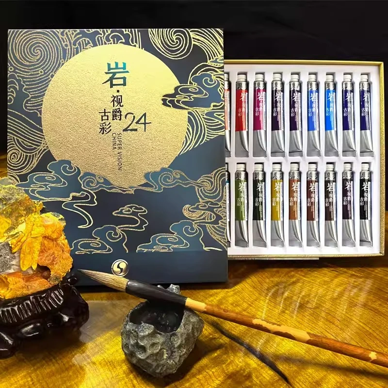 8ML 24/48 Colors Watercolor Paint Set Art Class Painting Creation Coloring Outdoor Sketching Mineral Color Watercolor Paints Set