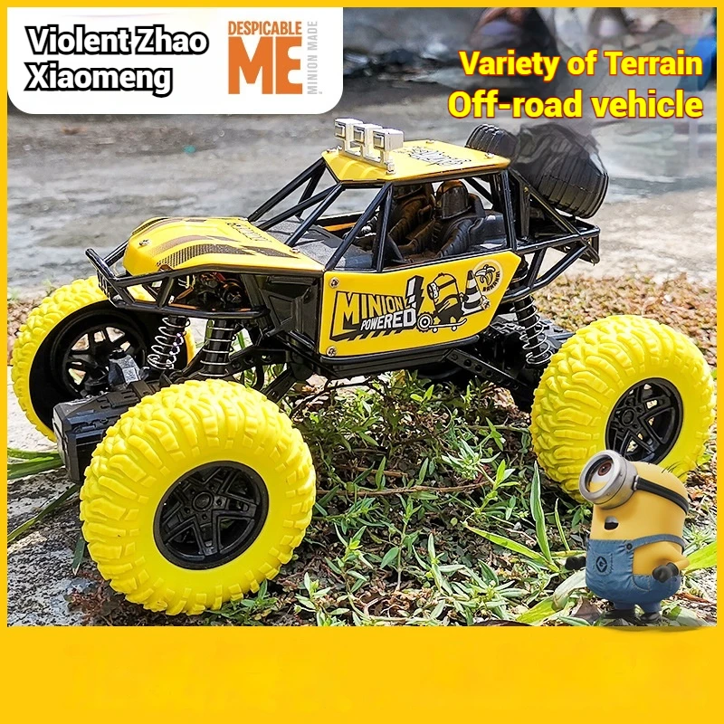 Minions Peripherals Kids Rc Car Toys New Charging Mountain Rc Car Climbing Handle Offroad Vehicle Christmas Gifts