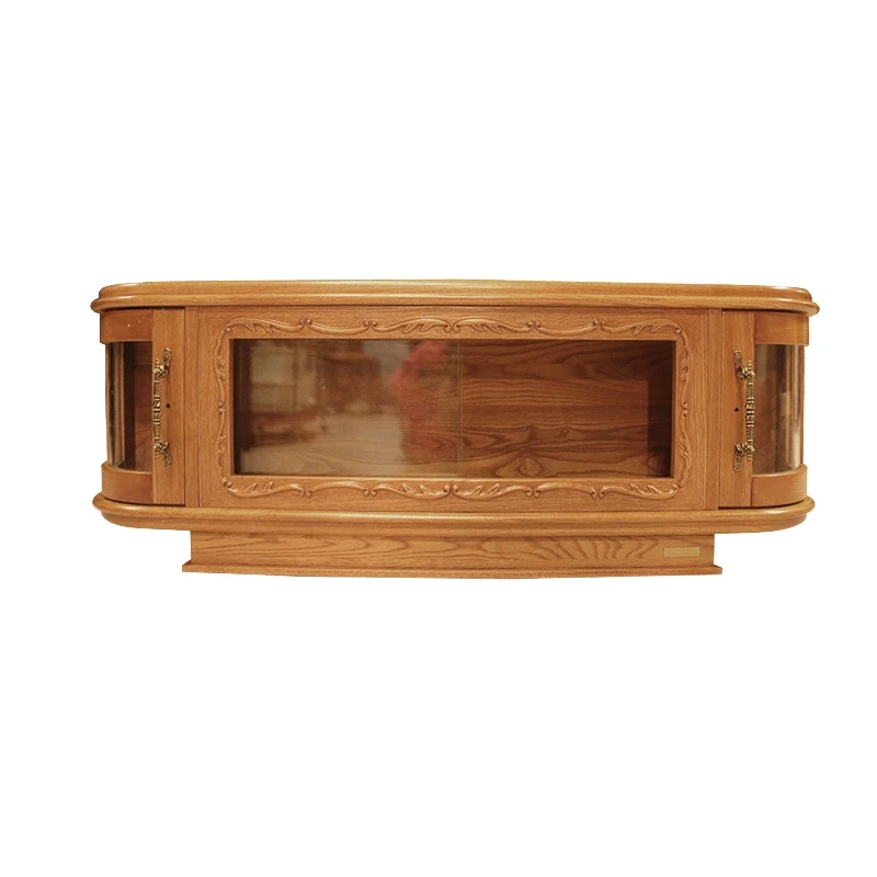 

American medieval solid wood closet living room hanging cabinet French retro living room decorative