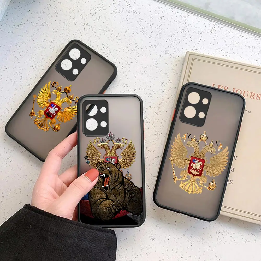 Russia Russian Flags Emblem Matte Clear Case for OPPO Realme 11 10 9 9I 8 8I 7 7I 6 5 FIND X3 X5 R15 R17 PRO Silicone Case Cover