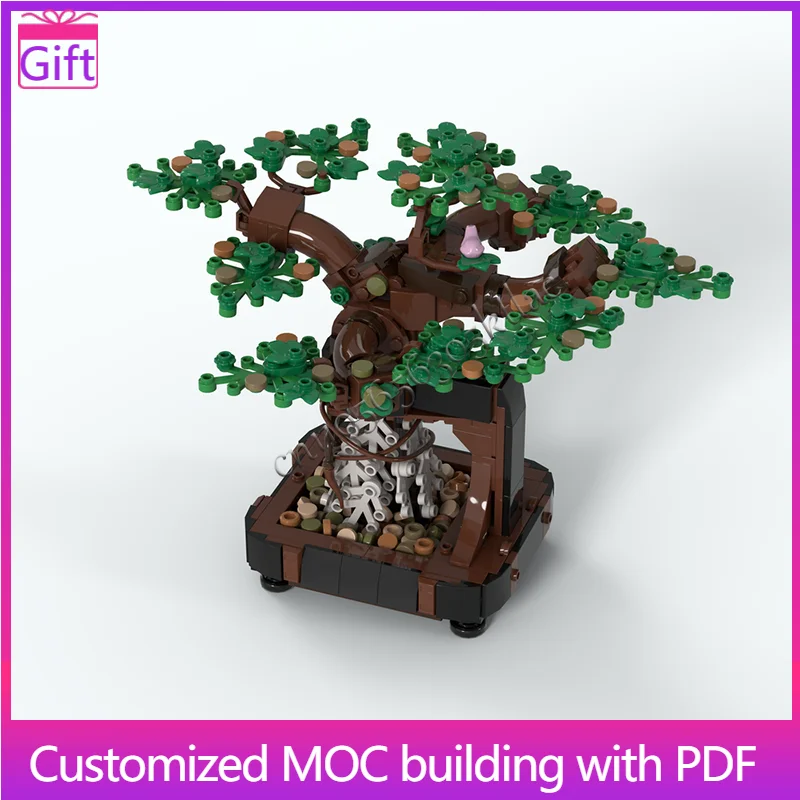 

555 PCS Hot Selling Customize Bonsai Tree Model Modular Building DIY Blocks Kids Assembly Display Toys Festival Surprise Gifts