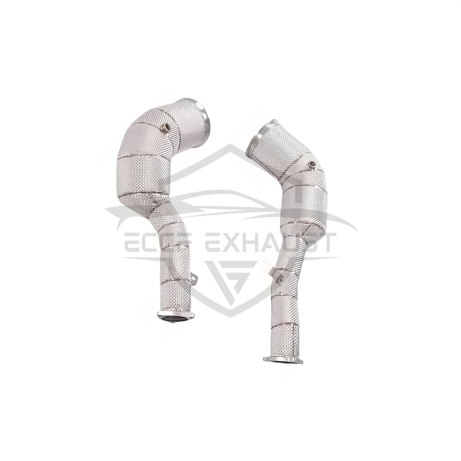 

Stainless steel Downpipe With Heat Shield For Audi S6 S7 C8 2.9T Aggressive Exhaust Sound High Flow Performance Upgrade