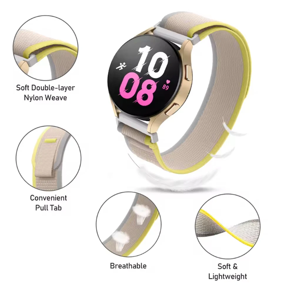 Correa Trail Loop de 22mm y 20mm para Samsung Galaxy Watch 7/FE/6/5/4/3/Gear S3, correa de nailon Huawei Watch GT5 4 3 2 Pro/Amazfit GTR 4/GTS
