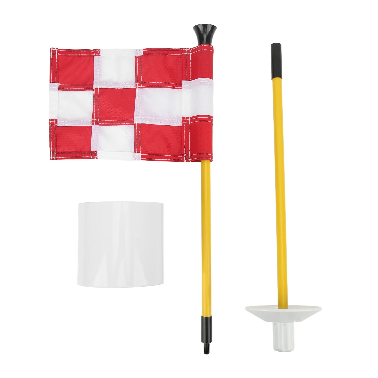 set-de-bandera-y-copa-para-golf-para-mini-green-de-practica-con-bandera-desmontable-de-2-secciones-portatil-con-rejilla-blanca-y-roja