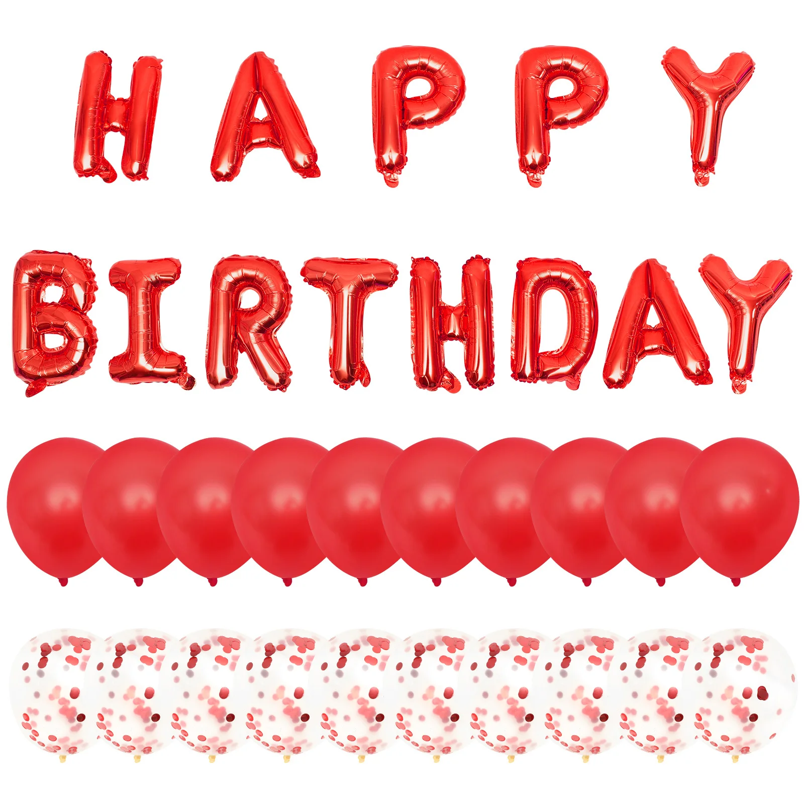 

Shower Balloon Arch Birthday Set Balloons Decorations Clothing Red Aluminum Film