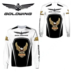 Goldwing Casual t-shirt Anime T Shirt erkekler kadınlar için Unisex giyim Harajuku kazak üst çabuk kuruyan O boyun uzun kollu